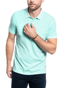 KOSZULKA POLO MĘSKA WRANGLER T-SHIRTS OVERDYE PLUME BLUE W7C15KQVP 112131639