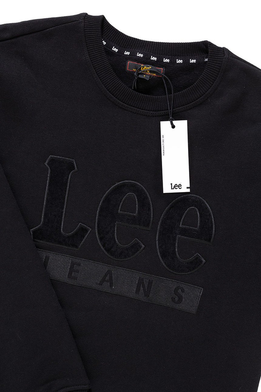 BLUZA LEE VELOURS CREW SWS BLACK L81STJ01 112121904