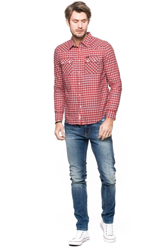 LEE RIDER SHIRT PRIMARY RED L851IKLK