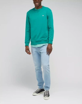 LEE PLAIN CREW SWS MĘSKA BLUZA KLASYCZNA LOGO L81IFWA12 112330661