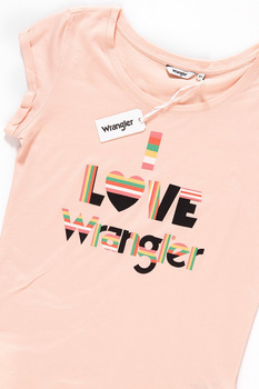 WRANGLER T SHIRT DAMSKI I LOVE TEE PEACH PARFAIT W700LF6UD 112130873