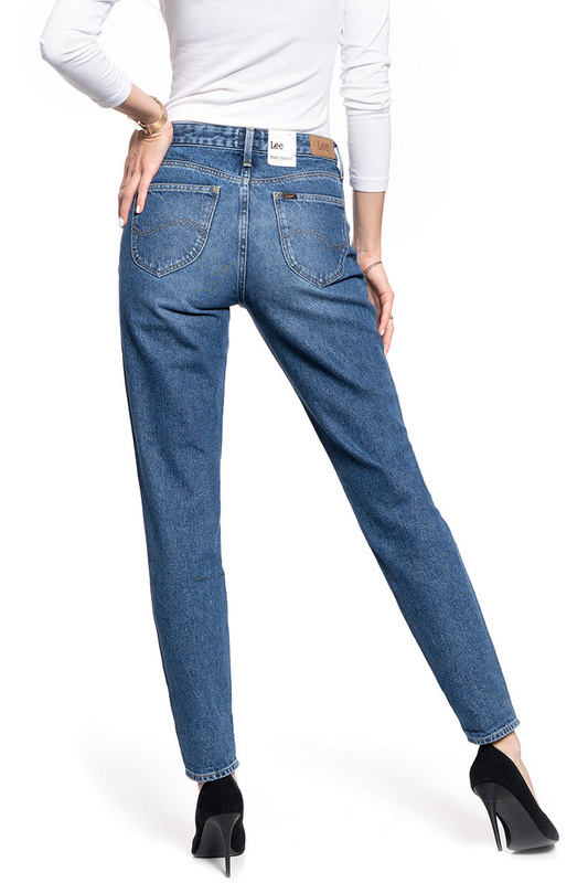 DAMSKIE SPODNIE JEANSOWE LEE MOM STRAIGHT MID BOOSTER L32IRDQF SAMPLE 112107616