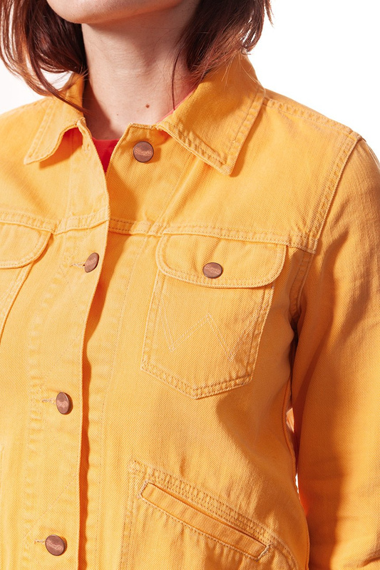DAMSKA KURTKA JEANSOWA WRANGLER HERITAGE JACKET YELLOW W405DM22F