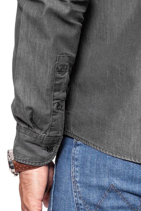 KOSZULA WRANGLER LS 2PKT FLAP SHIRT FADED BLACK W5917SWV6 112129700