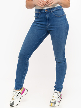 SPODNIE DAMSKIE WRANGLER HIGH RISE SKINNY POOL BLUE W27HJN68M 112128090