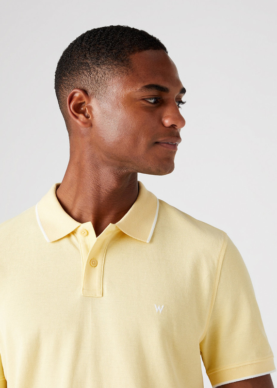 WRANGLER SS POLO TEE MĘSKA KOSZULKA KOŁNIERZ SUNLIGHT W7D5K4XCU 112146304