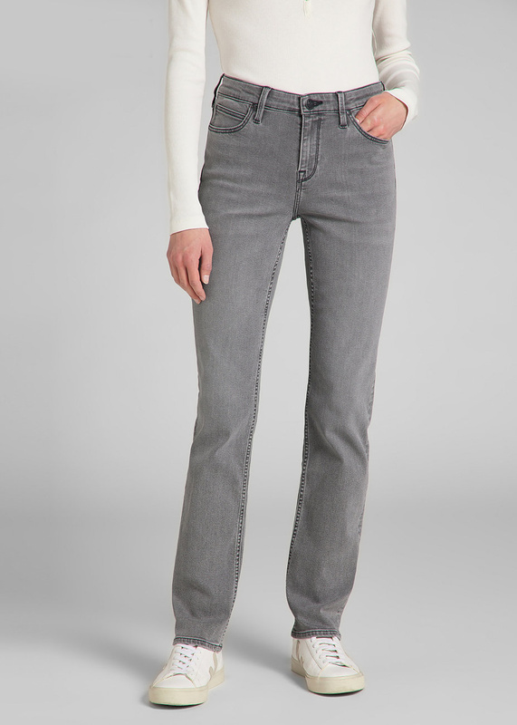 LEE MARION STRAIGHT DAMSKIE SPODNIE JEANSOWE GREY HOLLY L301PJSN 112139761