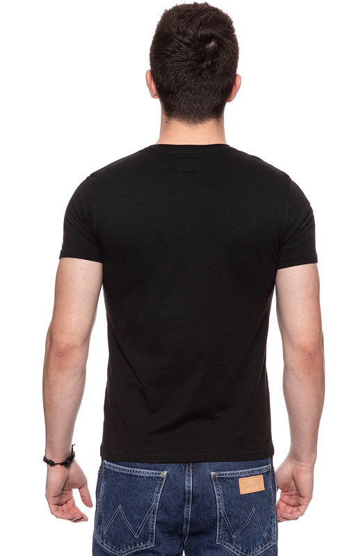 KOSZULKA WRANGLER SS LOGO TEE BLACK W7C04D301 112131586