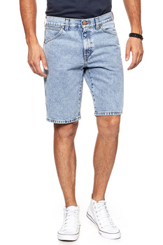 KRÓTKIE SPODENKI WRANGLER DENIM SHORT B&Y SPEEDY BLUE W14C05184 112126584
