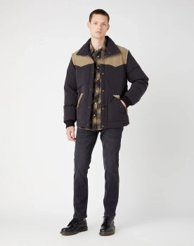 MĘSKA KURTKA ZIMOWA WRANGLER DETACHABLE SLEEVE BLACK 112341105