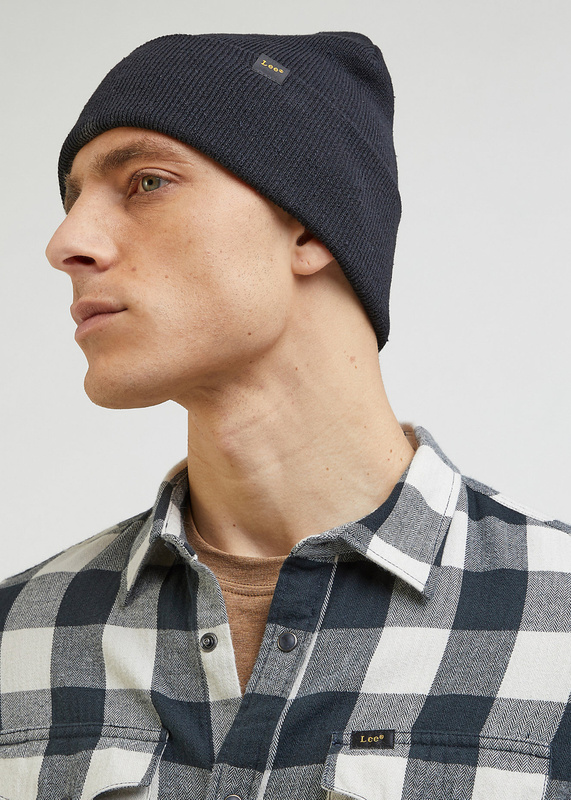 LEE ESSENTIAL BEANIE MĘSKA CZAPKA ZIMOWA CIEPŁA BLACK 112342466 LP77011656
