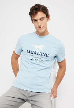 MĘSKA KOSZULKA MUSTANG T-shirt LOGO NADRUK Austin Angel Falls 1014944 5283