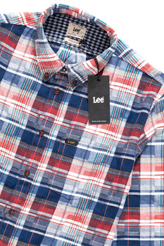 LEE BUTTON DOWN SHIRT LAVA RED L880DWAFS
