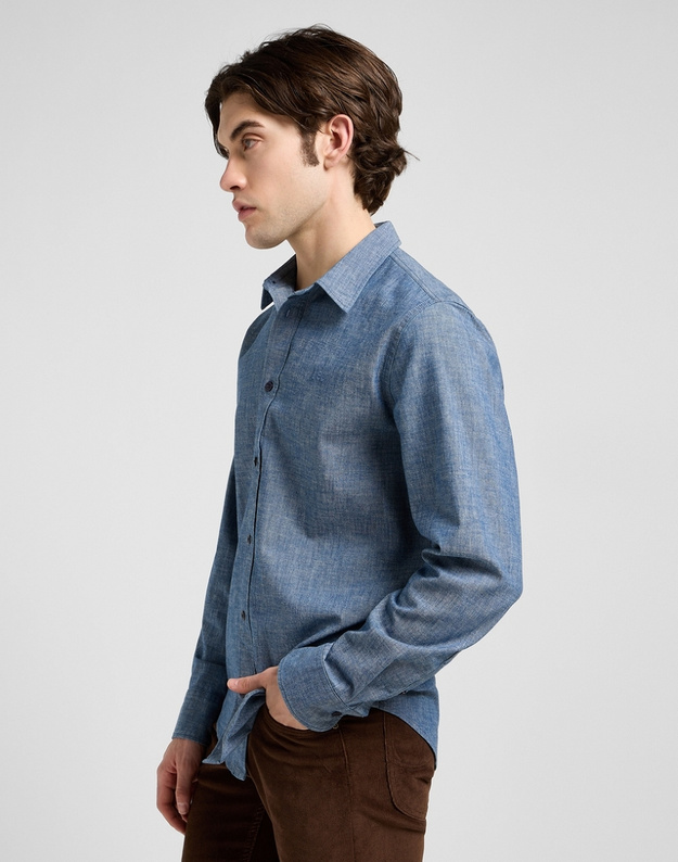 MESKA KOSZULA LEE PATCH SHIRT RINSE 112370569