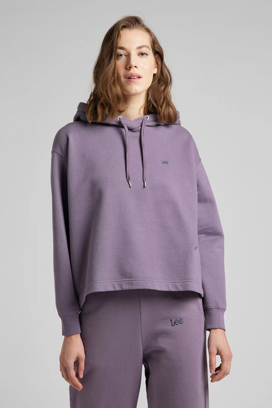 LEE LOOSE HOODIE DAMSKA BLUZA Z KAPTUREM WASHED PURPLE L53BTXTZ 112144101