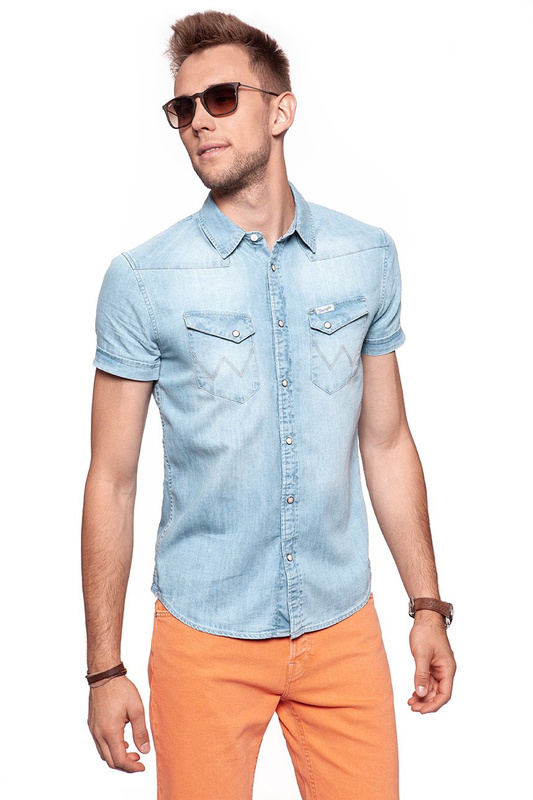 WRANGLER S/S WESTERN SHIRT BLEACH W5853CP9E