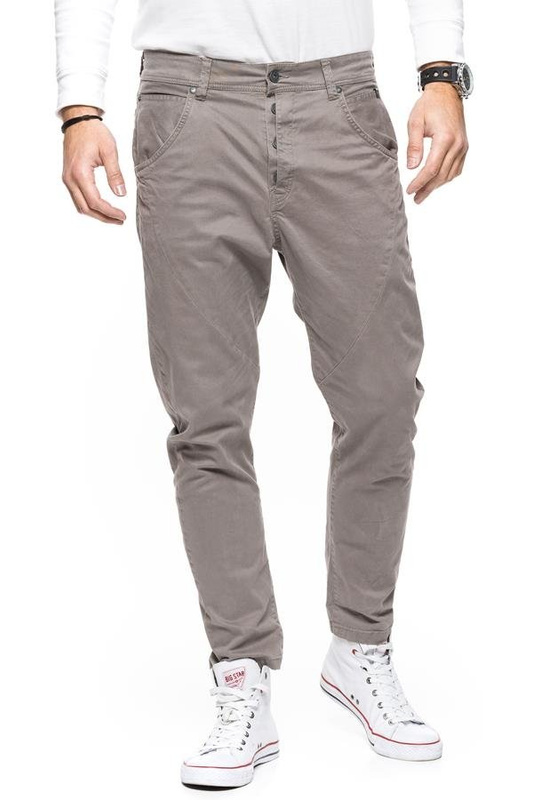 TOM TAILOR ANTI FIT STRETCH TWILL PANTS GREY