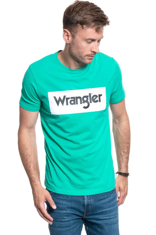 WRANGLER SS LOGO TEE PEACOCK GREEN W742FK082 112131079