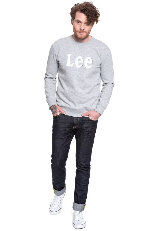 BLUZA LEE LOGO CREW SWS GREY MELE L80RTJMP 112121503