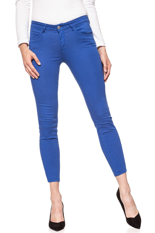 WRANGLER CROP SKINNY SPODNIE DAMSKIE TURKISH SEA W28MHL291 112128460