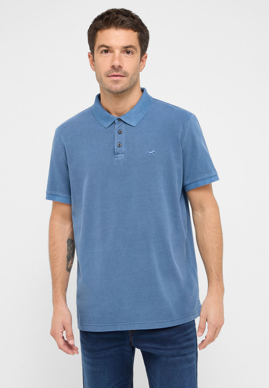 MĘSKA KOSZULKA POLO MUSTANG Pablo Polo Gmt Dye Insignia Blue 1015745 5230
