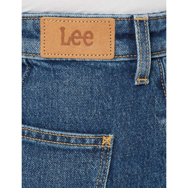 LEE BUTTON FLY A LINE DAMSKA SPÓDNICA JEANSOWA JEANS DŻINS WORN IRIS L38MMWQW 112139975