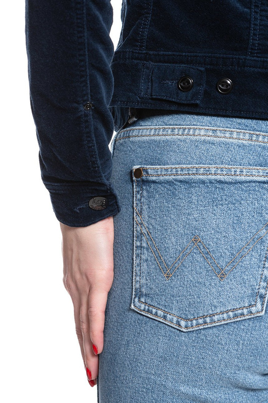 DAMSKA KURTKA JEANSOWA LEE SLIM RIDER MIDNIGHT VELVET L541MI67 112112680