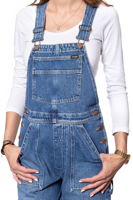 DAMSKIE OGRODNICZKI WRANGLER CARPENTER BIB ALL STAR BLUE W29RRI25U 112128591