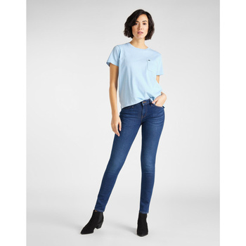 DAMSKI T-SHIRT LEE GARMENT DYED TEE RELAXED FIT SKY BLUE L40RETNR 112108708
