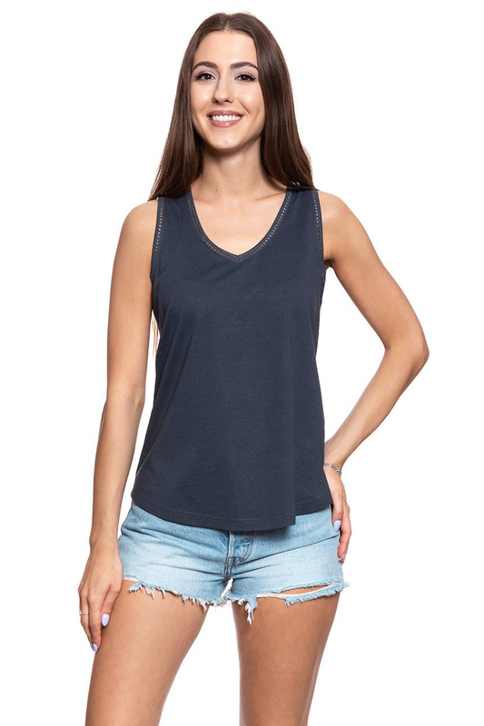 MUSTANG T SHIRT DAMSKI Alma V Linen 1009483 4085