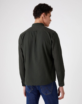 MĘSKA KOSZULA MATERIAŁOWA WRANGLER LS 2PKT FLAP SHIRT RIFLE GREEN W5A5NLG13 112130069