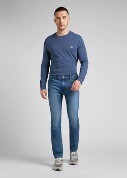 LEE LS PATCH LOGO TEE MĘSKI LONGSLEEVE MĘSKA KOSZULKA Z DŁUGIM RĘKAWEM LOGO MARINE L69MFQ54 112321921