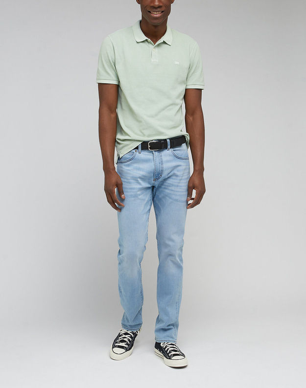 LEE NATURAL DYE POLO MĘSKA KOSZULKA POLO POLÓWKA DUSTY JADE L65CQS41 112331347