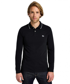MESKA KOSZULKA POLO LEE LS PIQUE POLO BLACK BLACK 112322786