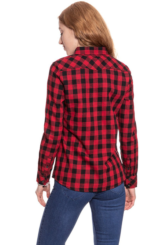 KOSZULA WRANGLER LS WESTERN SHIRT SCARLET RED W5240N6UU 112129356