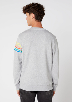 MĘSKA BLUZA WRANGLER SEASONAL LOGO SWEAT LIGHT GREY MEL W6A5HAX03 112130661