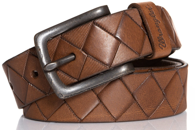 PASEK WRANGLER DIAMOND BELT BROWN W0A62U185 112125459