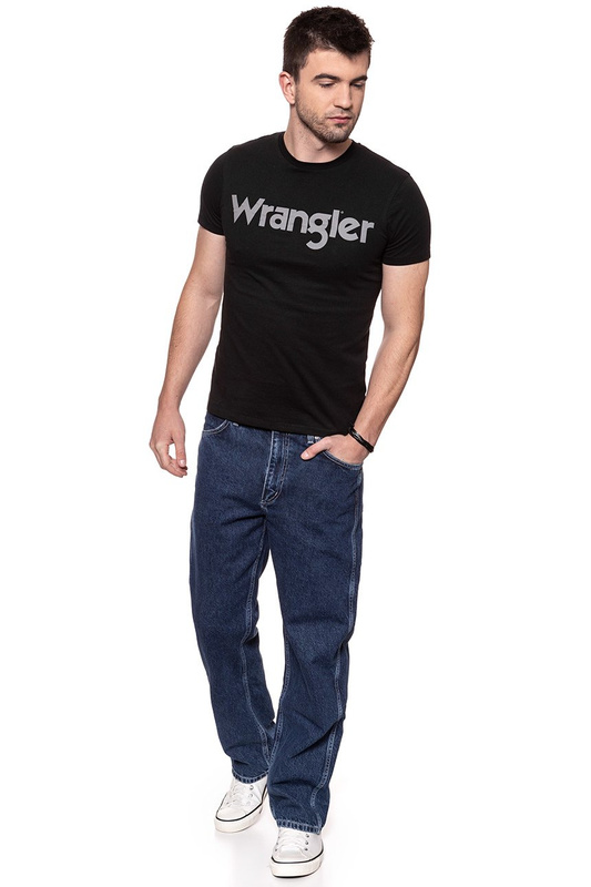 KOSZULKA WRANGLER SS LOGO TEE BLACK W7C04D301 112131586