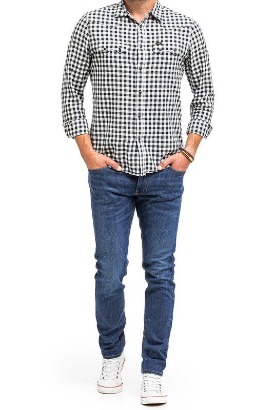 LEE LUKE MĘSKIE SPODNIE JEANSOWE JEANSY DARK WESTWATER L719SJAP 112331018