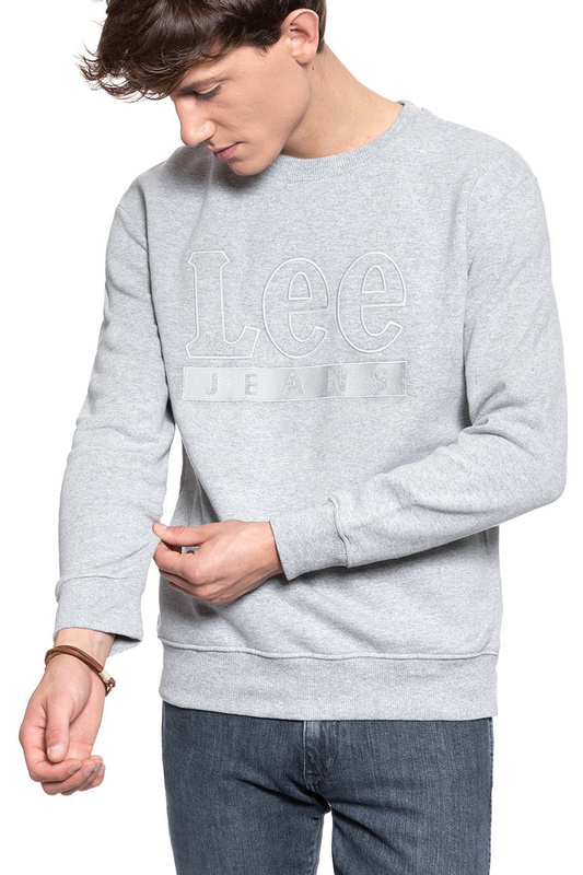 BLUZA LEE VELOURS CREW SWS GREY MELE L81STJMP 112121907