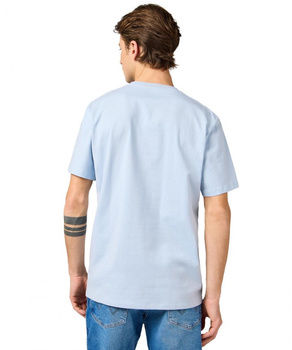 MESKA KOSZULKA WRANGLER SMALL LOGO TEE NIAGARA MIST 112362908