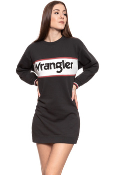 DAMSKA SUKIENKA WRANGLER SWEAT DRESS FADED BLACK W9066HQV6 112132426