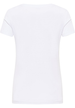 MUSTANG ALINA C DAMSKI T-SHIRT KOSZULKA LOGO NADRUK GENERAL WHITE 1013220 2045