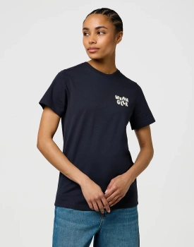 DAMSKA KOSZULKA WRANGLER SIGN OFF TEE DARK NAVY 112370764