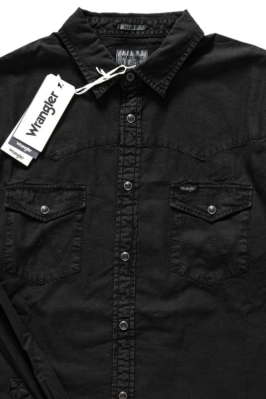 KOSZULA MĘSKA WRANGLER LS WESTERN SHIRT BLACK W5A237S01 112129995