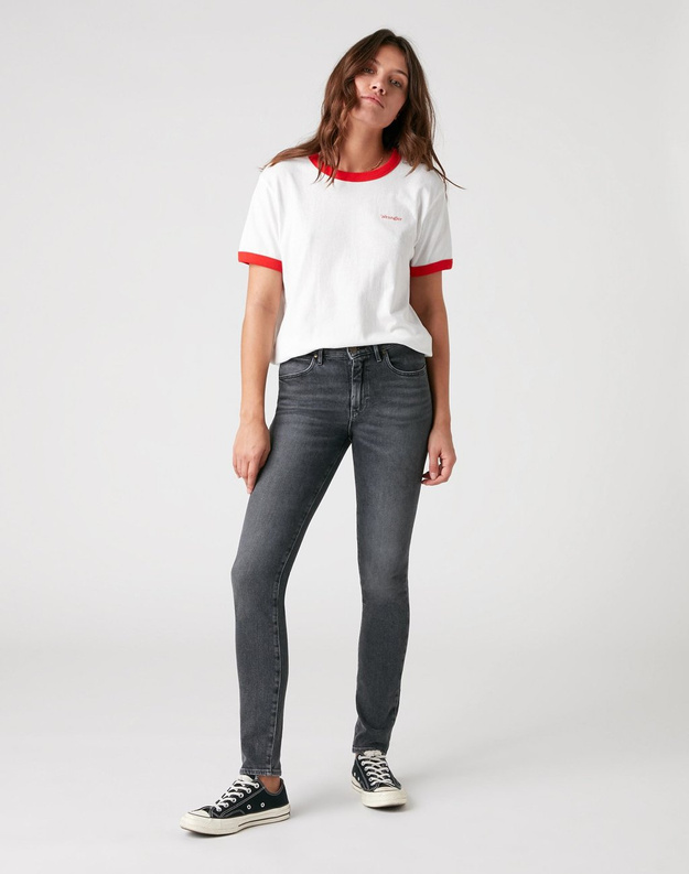 DAMSKA KOSZULKA WRANGLER RELAXED RINGER FLAME RED S W7S0DRR06 112132110
