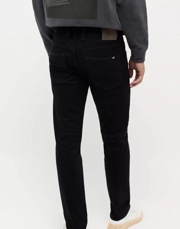 Męskie Spodnie Jeansowe Mustang Style Oregon Slim Denim Black 1014594 4000 900