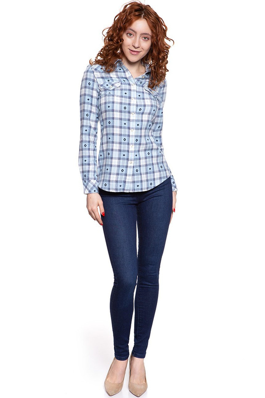 KOSZULA WRANGLER WESTERN CHECK SHIRT ANGEL FALL W5N1N6B07 112130255