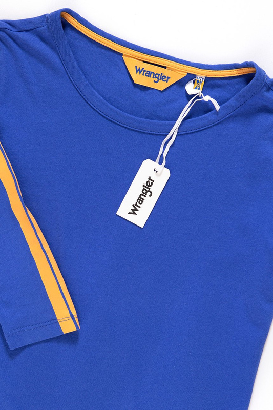 DAMSKI LONGSLEEVE WRANGLER B&Y LS CROP TEE NAUTICAL BLUE W722CF9V2 112130925