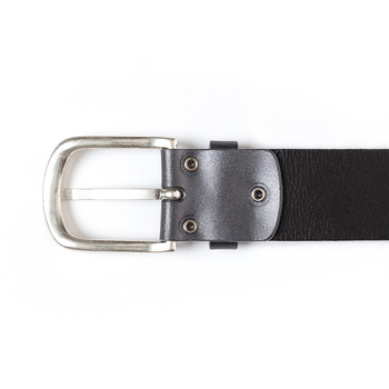 ZESTAW PREZENTOWY MUSTANG - SKÓRZANY PORTFEL I PASEK MĘSKI BLACK